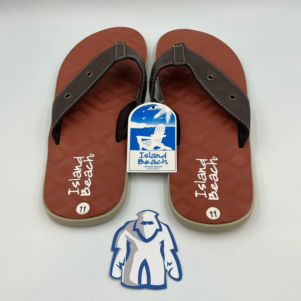 Island Beach Lifestyle Apparel‎ Flip Flops, Men’s sz 11